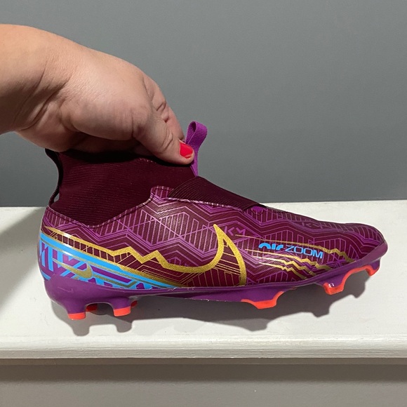 Nike Zoom Mercurial Cleats in Maroon and Gold Unisex Size 5 Soccer Cleats - Picture 9 of 14